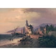 thumbnail image 2 of Heinrich Hiller 14x11 Gold Ornate Wood Frame and Double Matted Museum Art Print Titled - Andernach a Rhein (1872), 2 of 4
