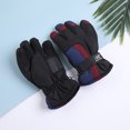 thumbnail image 2 of Guardurnaity Manoplas de montar para adultos Guantes de esquí Manoplas a prueba de viento Profesional Acogedor Impermeable Accesorio deportivo Accesorios de guantes y mitones Azul rojo Guardurnaity AP011081-03B, 2 of 6