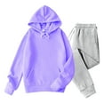 thumbnail image 4 of PNTUTB Men's Tracksuit 2 Piece Hooded Athletic Sweatsuits Casual Solid Color Long Sleeve Pullover Sport Suit Sets, 4 of 6