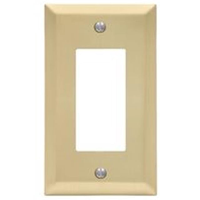 1 Gang Rocker-GFCI Century Steel Wallplate - Satin Brass