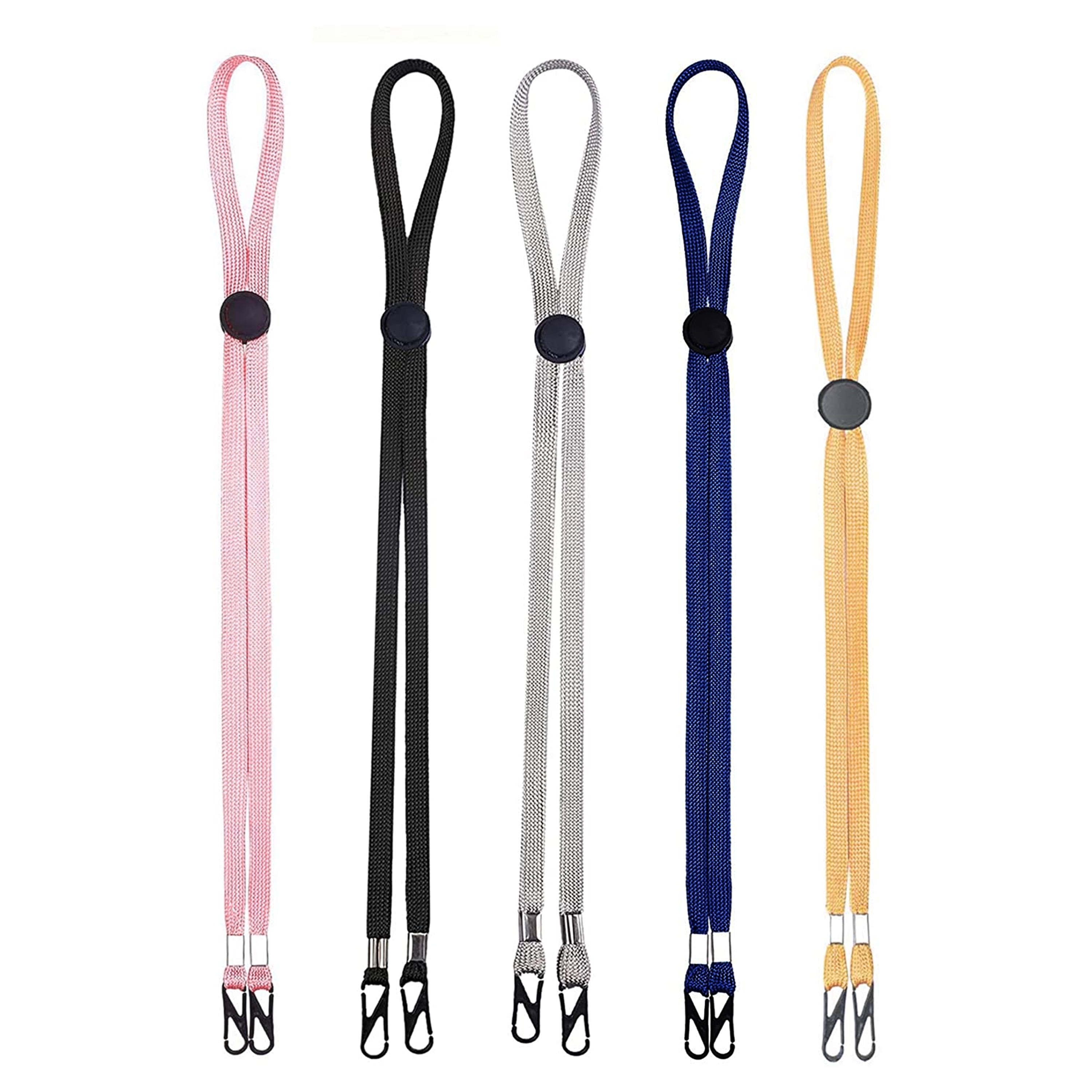 Adjustable Length Ṁɑşḱ Lanyard Strap String Cord Face Ṁɑşḱ Lanyard with Clips and Buckle Comfortable Around The Neck Handy&Convenient Eyeglass Chains for Kids Women Men