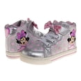 thumbnail image 6 of Disney Minnie Mouse Toddler Canvas Sneakers, Silver Pink, 8, 6 of 7