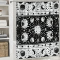 thumbnail image 6 of Orinice Stars Circles Black and White Bathroom Decor Set, Colorful Luxurious Graphic Print Polyester Fabric Fashion Shower Curtain with Hooks 36x72, 6 of 7