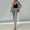 Gray, variant on Kctiaxy 2 Piece Sets for Women Long Sleeve Lape L Blazer Coats One Button Slim Fits Business Office Work Tuxedo Blazer Pants Set
