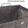 thumbnail image 3 of Large Capacity Laundry Basket Foldable with Cotton Linen Fabric, Iron Frame for Dirty Clothes Storage, 3 of 8