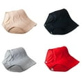 thumbnail image 5 of harmtty Women Panties Solid Color Comfortable Simple Anti-pilling Skin-touch High Elasticity Mid Waist Plus Size Tummy Control Quick Dry Lady Underpants Daily Wear Clothes,Blue, 5 of 8