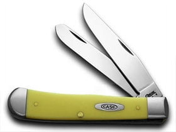 小物 NEW. DAMAGE DONE CHUMLEY'S YELLOW CLEAR Case Yellow Synthetic CS Trapper 00161 Pocket Knife with