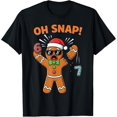 thumbnail image 2 of 100% Cotton Funny Oh Snap 67 Six Seven Meme Gingerbread Man T-Shirt, 2 of 5