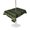 Green, Black, Gold, variant on Outdoor Tablecloth with Umbrella Hole for Patio/Picnic/Party/Camping, White Boho Waterproof Table Cloth Square Cover Washable, Ethnic Tribe Striped Vintage (60"x 60")