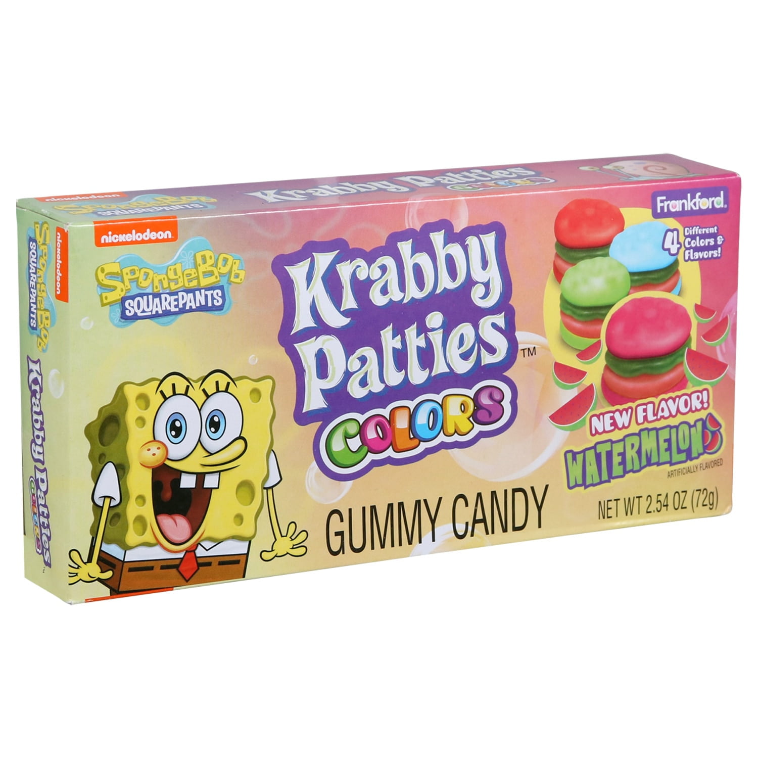 Spongebob Squarepants Krabby Patties Watermelon Gummy Candies, 2.54 oz