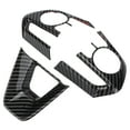 thumbnail image 2 of Steering Wheel Sticker, Glossy Black Carbon Fiber Style Steering Wheel Cover Trim  For Auto Modification, 2 of 8