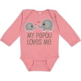 thumbnail image 3 of Inktastic My Papou Loves Me Grandchild Boys or Girls Long Sleeve Baby Bodysuit, 3 of 5
