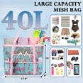 thumbnail image 4 of Mesh Beach Bag, Extra Large Beach Tote with Zipper Pocket Pool Bag for Cruise/Swim/Vacation Essentials, 4 of 8