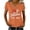 Orange, variant on MEICHEN Women's 250Th Anniversary Print V Neck T Shirt 250Th Anniversary Tshirt Patriotic Tee Womens Summer Essentials Tops