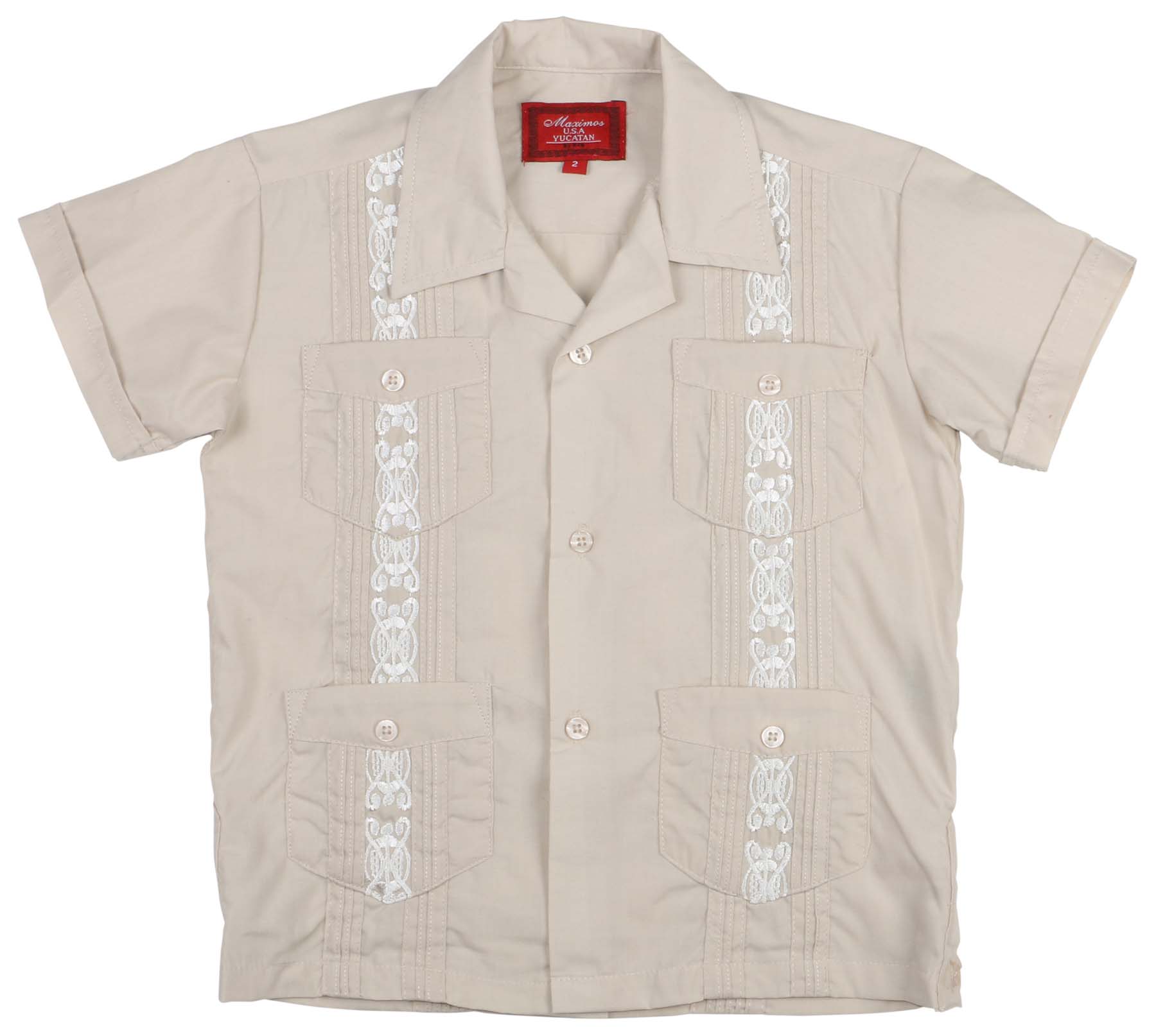 9 Crowns 9 Crowns Essentials Boys Guayabera Button Down Shirt Grey Walmart Com Walmart Com