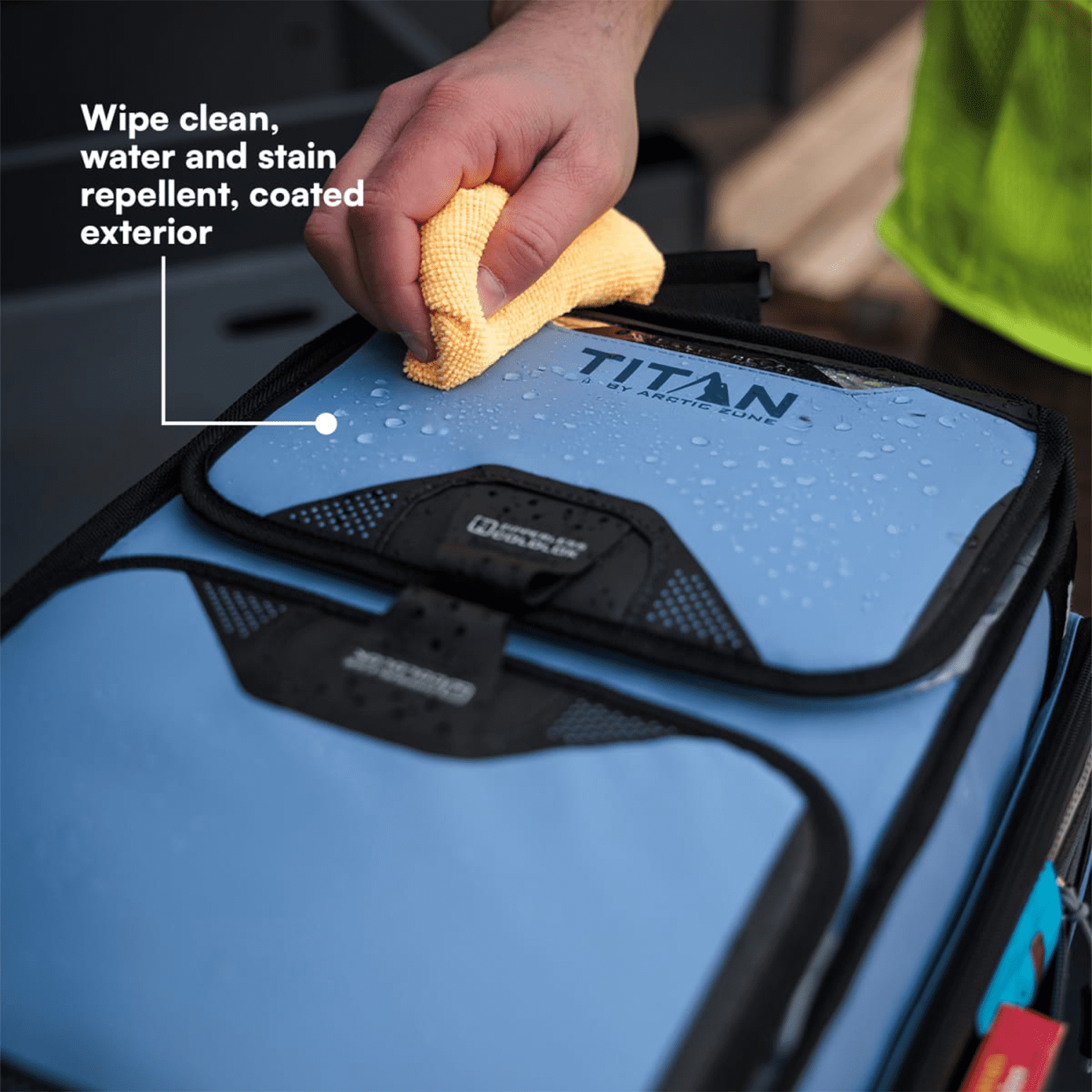 Titan by Arctic Zone 18 Can Dual Zone Zipperless Soft Cooler, 12 Quart, Rainwash Blue