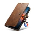 thumbnail image 2 of Dteck Leather Flip Case for iPhone 16 Pro, iPhone 16 Pro Case Wallet with Card Holder Magnetic Snap Kickstand PU Leather Folio Flip Book Cover for iPhone 16 Pro,Brown, 2 of 6