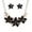 Black, variant on QIQUWOHUL Gardenia Painting Oil Clavicle Chain Rhinestone Short Necklace Earring Set Flower Drop Oil Set Chain