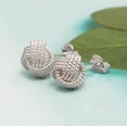 thumbnail image 4 of LeCalla 925 Sterling Silver Light-Weight Italian Design Love Knot Stud Earrings Jewelry for Women and Teen 10MM, 4 of 10