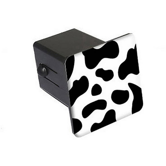 Cow Print Black White 2" Tow Trailer Hitch Cover Plug Insert
