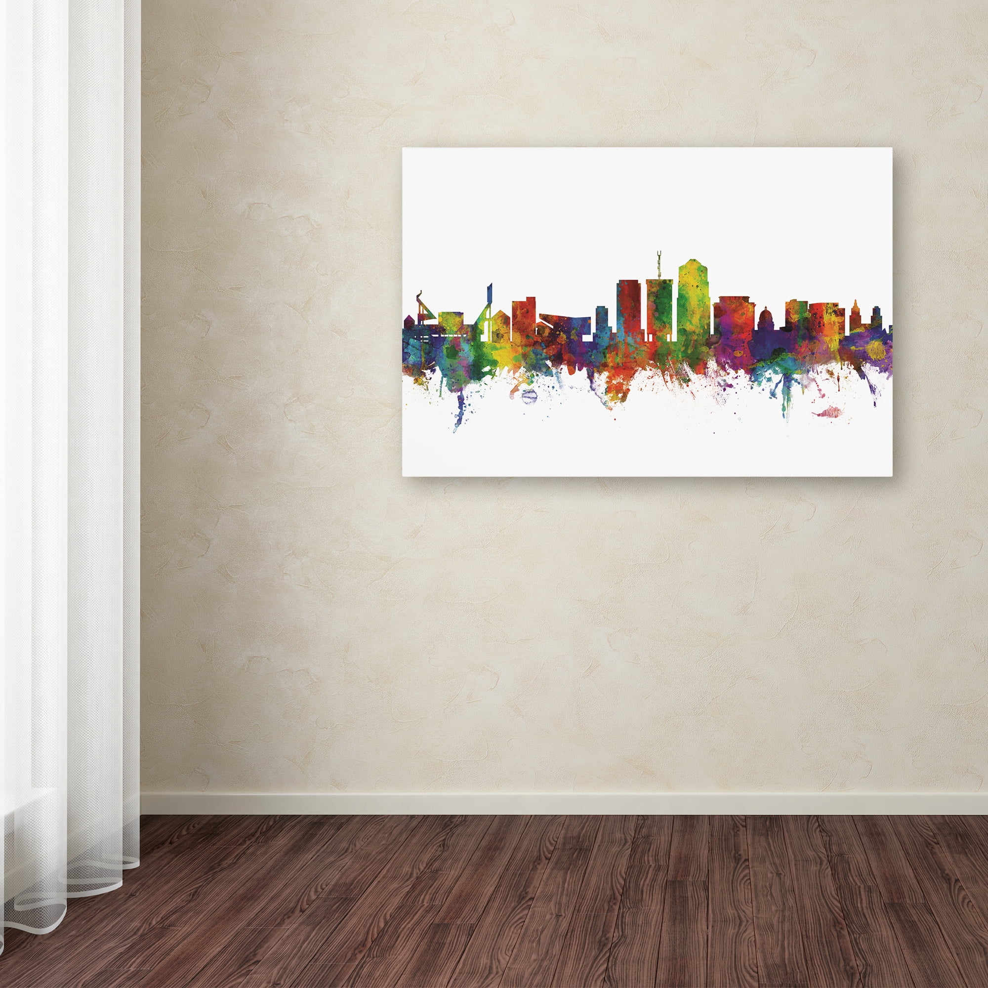Trademark Fine Art 'Tucson Arizona Skyline IV' Canvas Art by Michael Tompsett