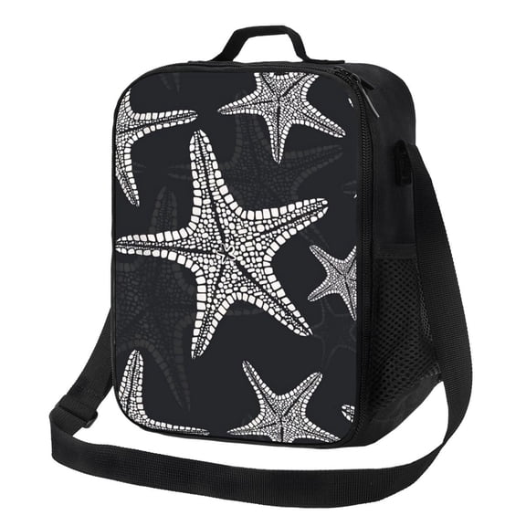 SeaBed Starfish Lunch Bag Insulated Thermal Box with Shoulder Strap & Handle for Work and Picnic