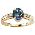 thumbnail image 2 of Tommaso Design� Round 7mm Mystic Rainbow Topaz Engagement Ring, 2 of 8