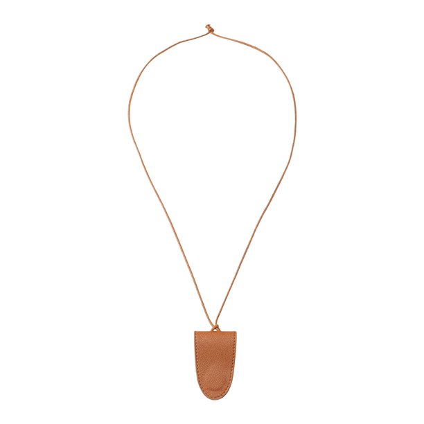 Bolsa para gafas con clip magnético para colgar en el cuello, cordón para manos libres Marrón