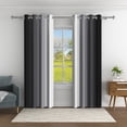 thumbnail image 3 of Aofoto Gray Blackout Curtains for Bedroom,Ombre Room Darkening Gray Curtains Grommet,2 Panels,52x63 inch, 3 of 5