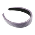 thumbnail image 5 of Unique Bargains 1 Pc Checkered Pattern Padded Headband Hairband for Women Faux Leather Purple 1.2 Inch Wide, 5 of 7