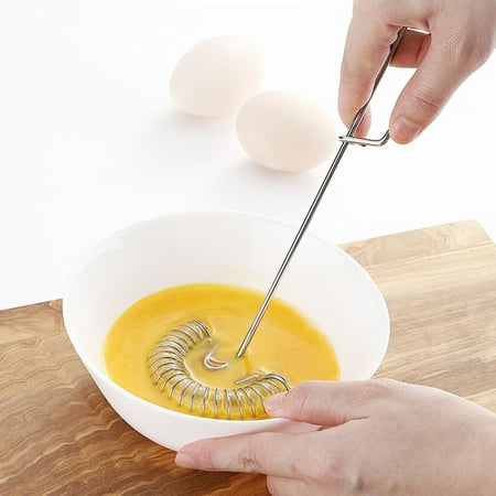 

2PC Kitchen Eggs Mixer Whisk Cooking Eggs Stainless Mixer Utensils Hand Beater Semi Kitchen Dining Bar Cookware Sets