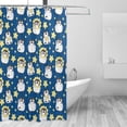 thumbnail image 2 of Honeii Star Penguin Print Shower Curtain 72x72in,Bathroom Curtain,Waterproof Fabric Shower Curtain Set with Hooks, 2 of 5