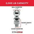 thumbnail image 5 of TowSmart Class I - 1 7/8" Hitch Ball x 1" Shank Diameter x 2" Shank Length 2000 lb, 5 of 10