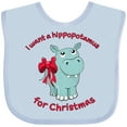 thumbnail image 3 of Inktastic I Want a Hippopotamus for Christmas Boys or Girls Baby Bib, 3 of 4