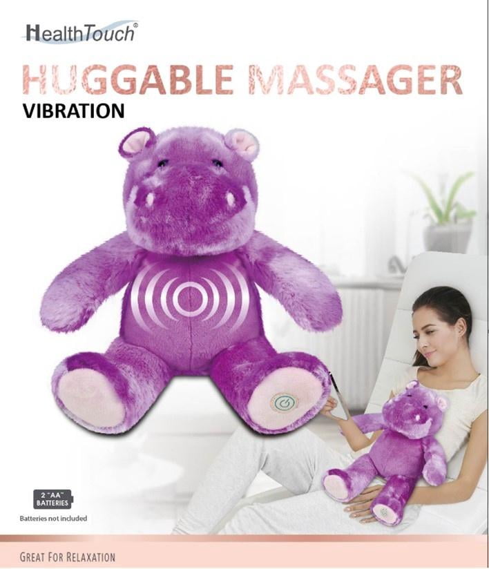 Health Touch Huggable Massager Gift with Relaxing Vibration, for Neck and Back Massager - Hippo