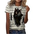 thumbnail image 2 of Puntoco, camisetas de cuello redondo para mujer, camisetas con estampado de animales, camisetas de manga corta, blusas, tops Puntoco Puntoco-4577, 2 of 6