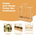 thumbnail image 4 of Large Raised Garden Bed with Trellis for Vine Climbing Plants- Wood Planter Box, 4 of 6