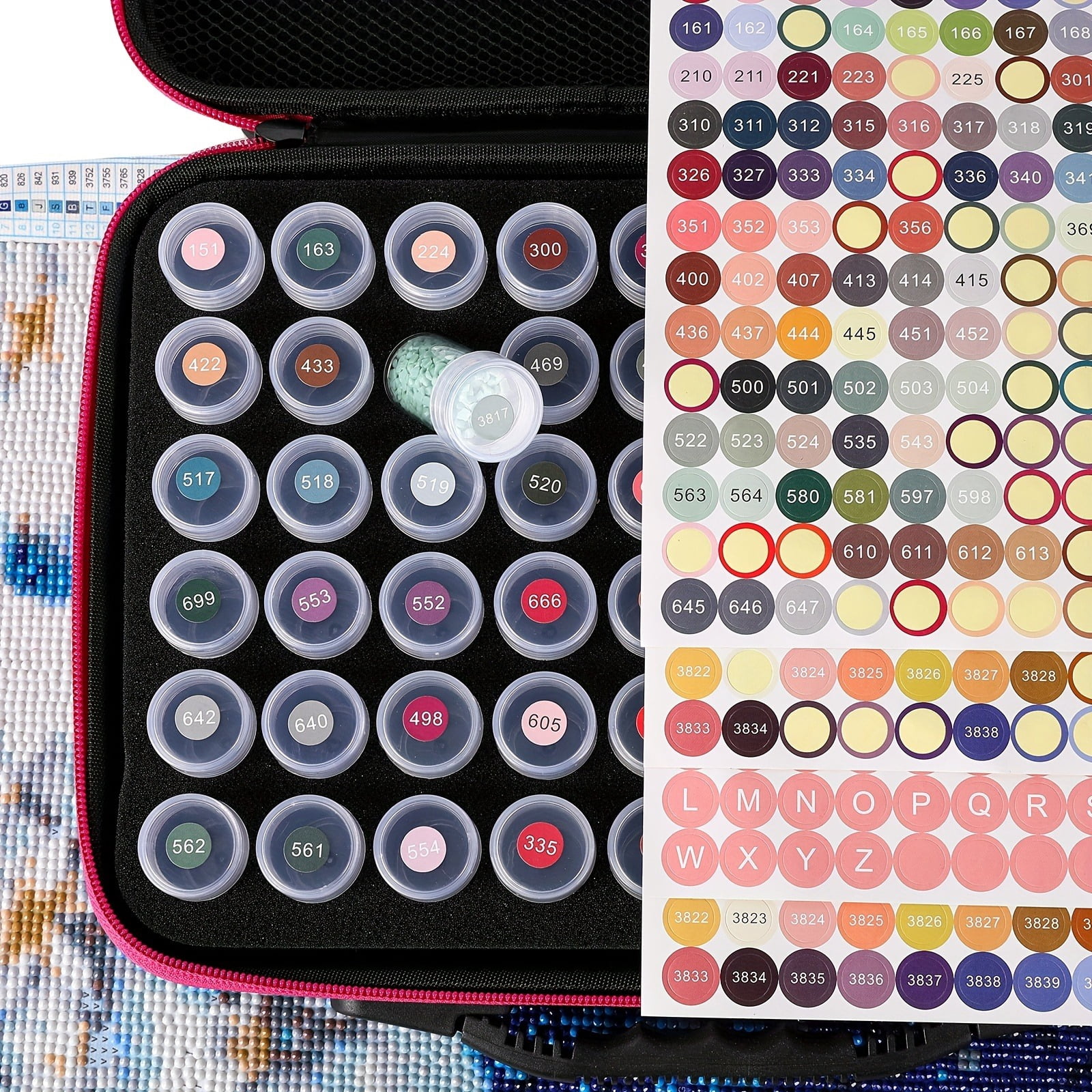 30PCS Diamond Painting Tool Set with Portable Storage Bag, DIY Craft Kit Hand Luggage Organizer for Diamond Art Accessories