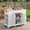 White, variant on Homy Casa Kitchen Island with Power Outlet, Hidden Trash Bin, Rolling Storage Cabinet with Drawers, Black