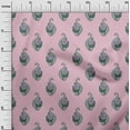 thumbnail image 2 of oneOone Polyester Lycra Fabric Leaves & Floral Block Printed Fabric 1 Yard 56 Inch Wide, 2 of 4