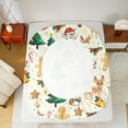 thumbnail image 5 of Castle Fairy Teens Gingerbread Man 4 Pieces Queen Sheet Sets,Xmas Deer Ultra Soft Flat Sheet,Happy New Year Queen Fitted Sheet,Microfiber Bedroom Decor, 5 of 7