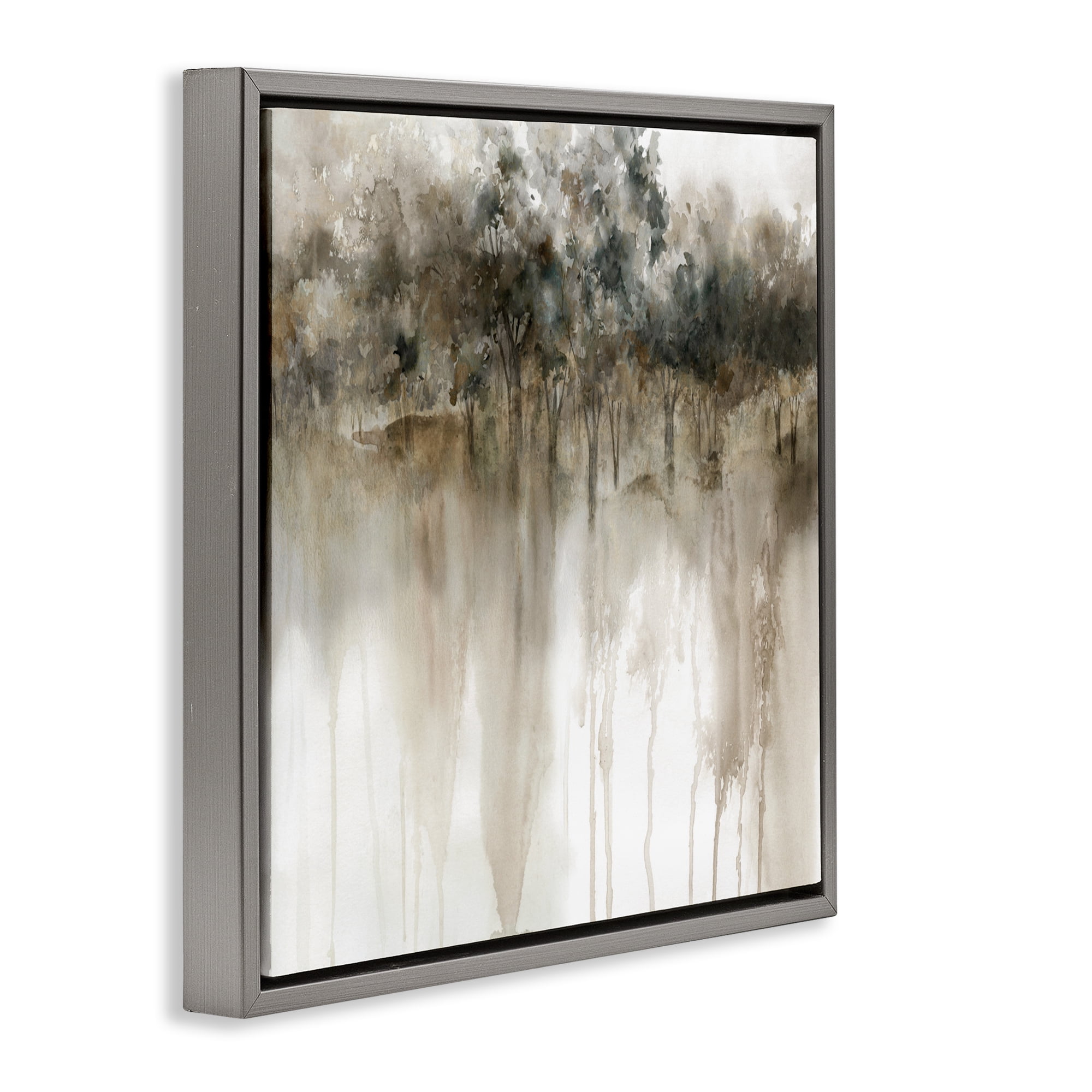 Stupell Industries Forest Edge Illusion Gray Framed Floater Canvas Wall Art, design by Carol Robinson