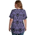 thumbnail image 5 of Haunted Mansion V Neck Fashion Oversize T-Shirt Short Sleeve Shirt Tops, 5 of 8