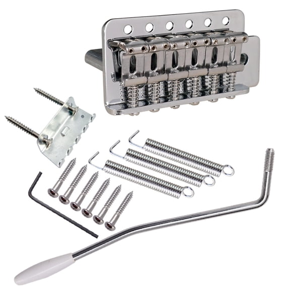 Aellinatey Guitar Tremolo Bridge System For String Spacing Replacement Set Chrome Plated