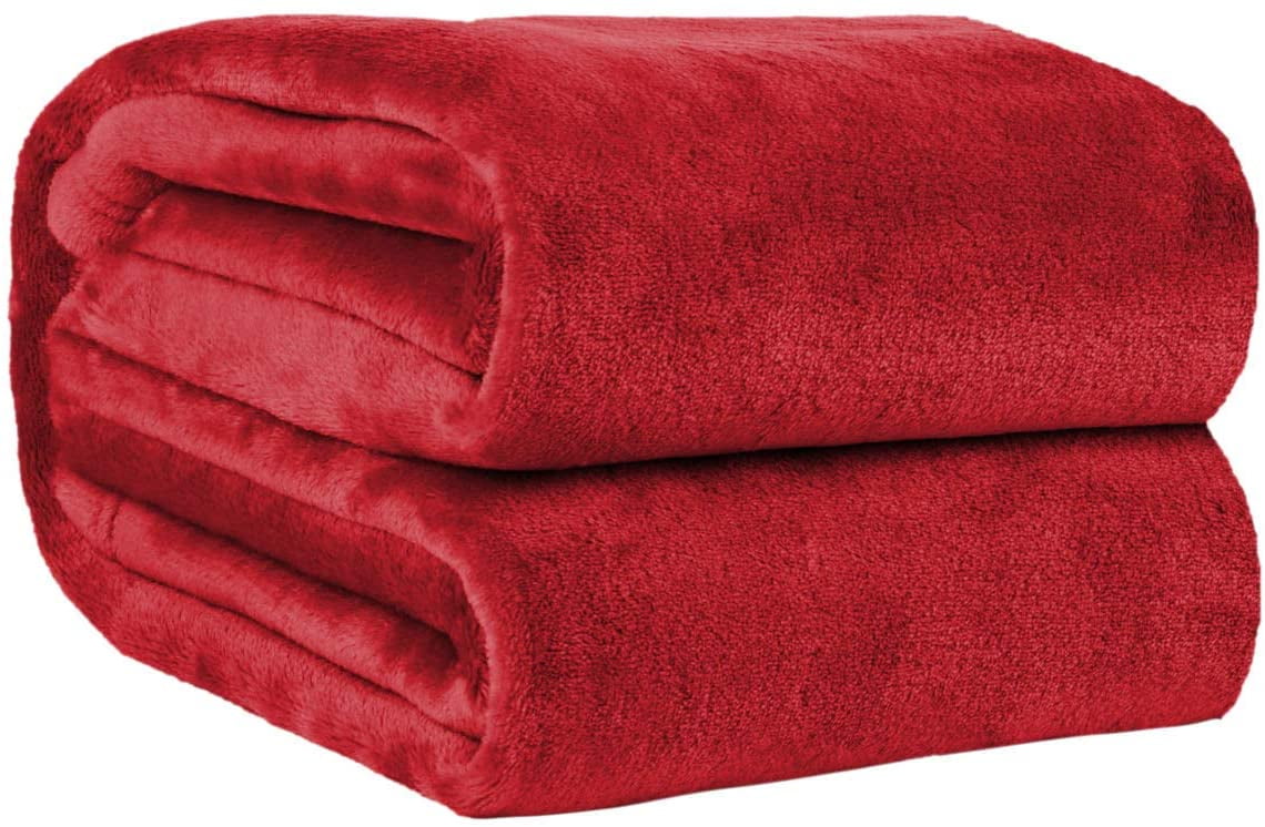 Red Throw Blanket Fleece Lightweight Throw Blanket for Couch or Sofa