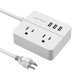 thumbnail image 2 of JSVER Compact Travel Power Tira con 3 USB Smart Charging Station y 2 t, 2 of 2