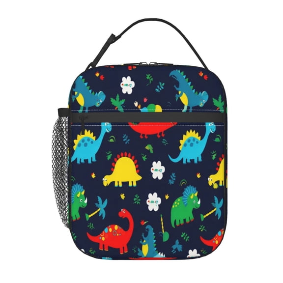 Cute Animal Dinosaur Lunch Bag Reusable Thermal Lunch Tote with Handle for Women and Men