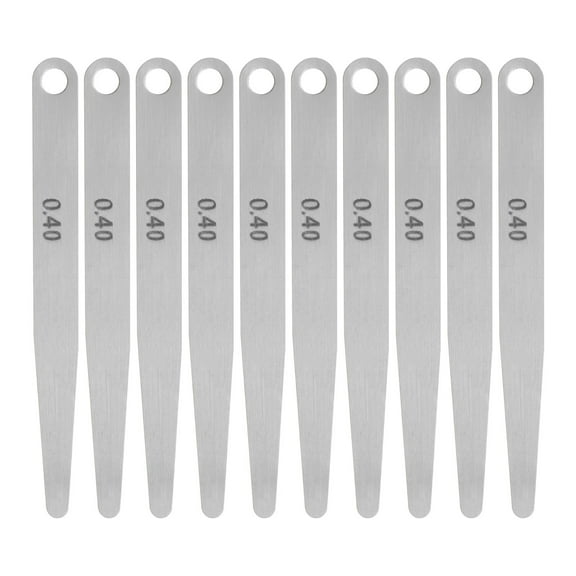 Uxcell 10 Pack Feeler Gauge 0.4mm Thickness Gauge 65MN Steel Metric Gap Measuring Tool