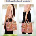 thumbnail image 4 of FORMRS Womens Corduroy Tote Bag Crossbody Shoulder Handbag with Pocket, Abstract Pink Flowers, 4 of 7