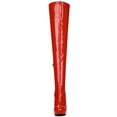 thumbnail image 3 of Unique Bargains Women's Patent Leather Platform Chunky Over Knee High Boots, 3 of 7